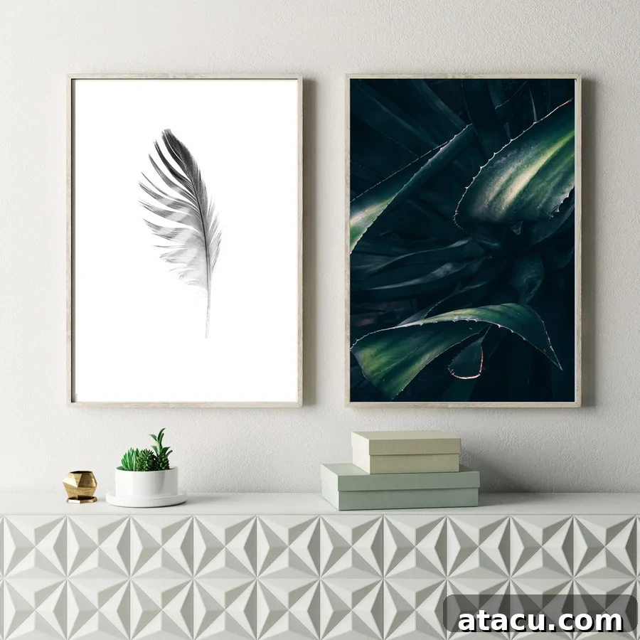 Large-scale botanical wall art featuring lush greenery and vibrant flowers, perfect for creating an immersive summer atmosphere.